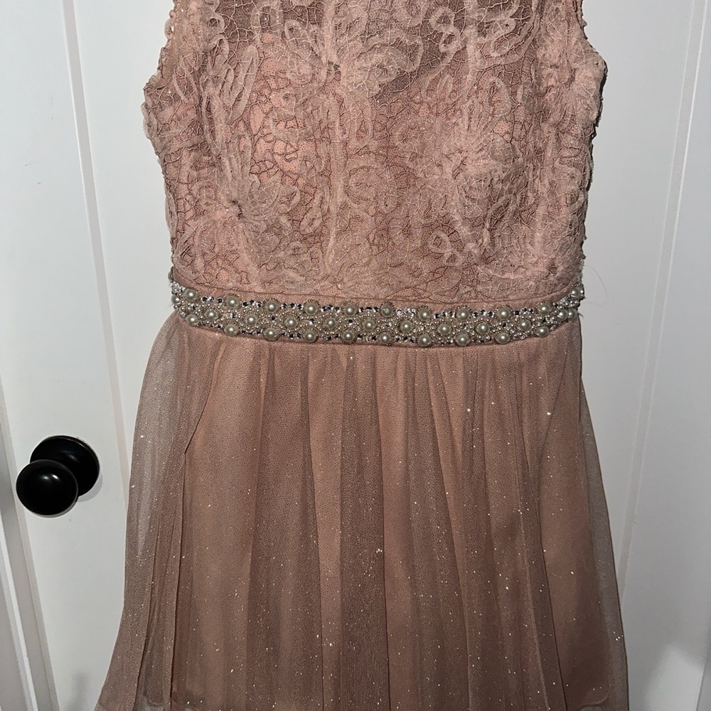 pink sparkly hoco dress